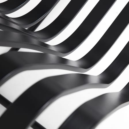 Fauteuil de repas Palissade Cantilever métal noir / Large - Hay