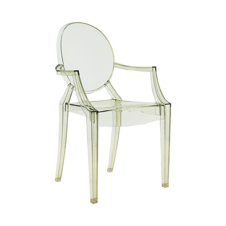 Fauteuil empilable Louis Ghost plastique vert / Polycarbonate 2.0 - Kartell