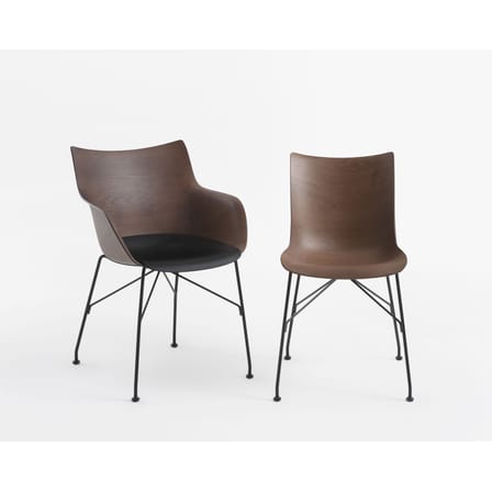 Fauteuil Q/Wood bois naturel / Bois moulé - Kartell