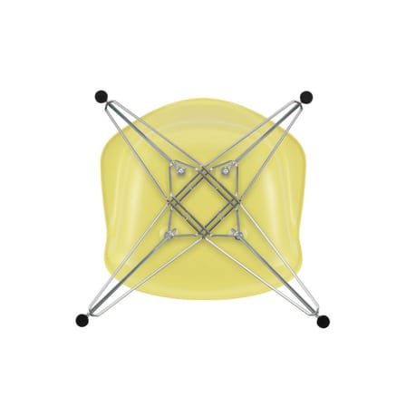 Fauteuil RE DAR - Eames Plastic Armchair plastique jaune / (1950) - Pieds chromés / Recyclé - Vitra