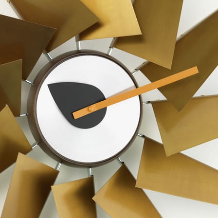 Horloge murale Turbine Clock métal or / By George Nelson, 1948-1960 / Ø 76,5 cm - Vitra