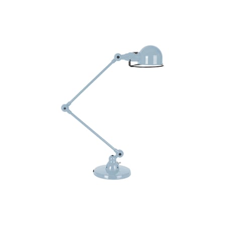 Lampe de table Signal SI333 métal bleu / 2 bras - H 60 cm - Design 1950 - Jieldé