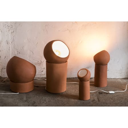 Lampe de table Terra Large céramique rouge orange / Ø 25 x H 51 cm - Terracotta / Spot orientable - Serax