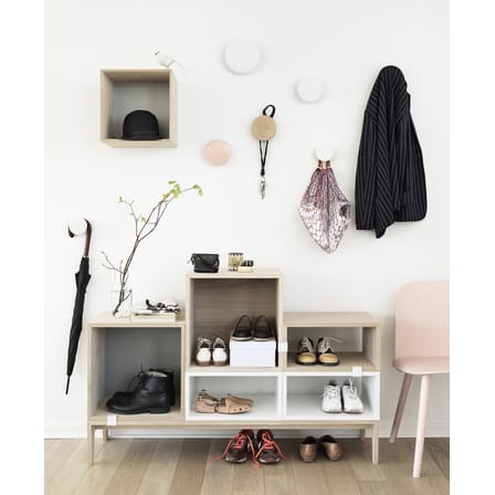 Patère The Dots Wood Small / Bois - Ø 9 cm - Muuto