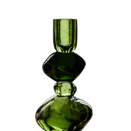 Portacandela  vetro verde Medio di Nienke Sikkem / H 23 cm - HK LIVING
