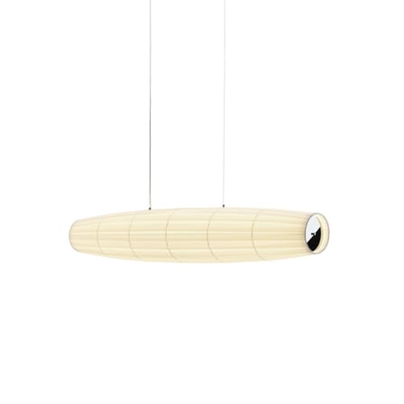 Sospensione Colonne Horizontal tessuto bianco / En&ls - L 130 cm - Dix Heures Dix