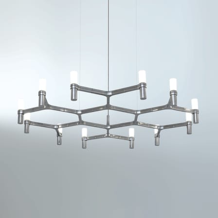 Suspension Crown Plana Minor argent métal / Ø 109 cm - Nemo