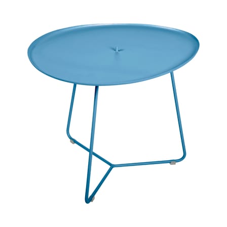 Table basse Cocotte métal bleu / L 55 x H 43,5 cm - Plateau amovible - Fermob