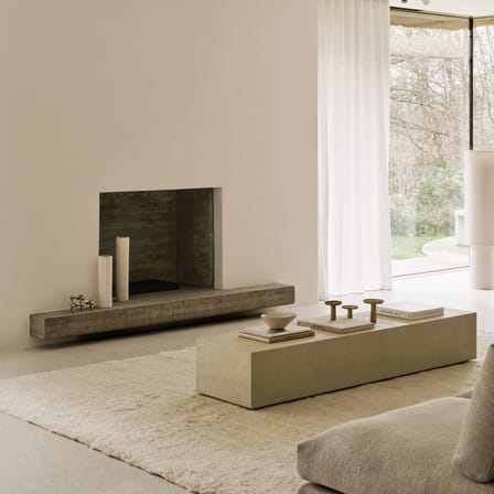 Console basse Elements / 180 x 45 x H 30 cm - Microciment - Ethnicraft