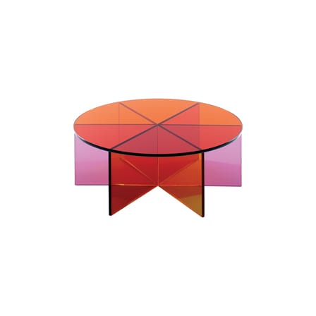 Table basse XXX verre multicolore / Ø 80 x H 30 cm - Fait main en Italie - Glas Italia
