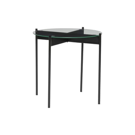 Table d'appoint Beam verre noir / Ø 45 x H 42 cm - HÜBSCH