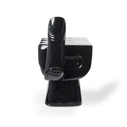 Table d'appoint Fist plastique noir / Pouf - 38 x 54 cm - Pols Potten