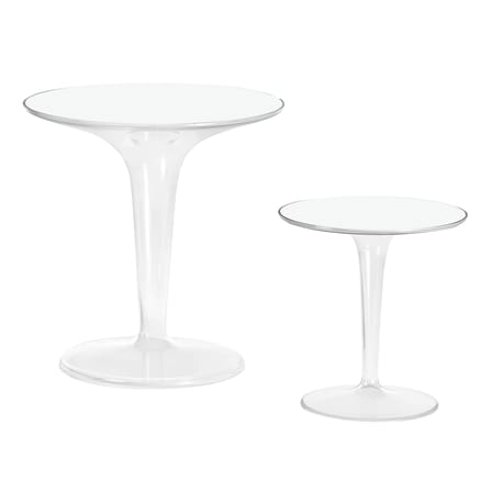 Table d'appoint Tip Top plastique transparent / Plateau PMMA - Kartell