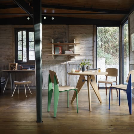 Tabouret N° 307 bois naturel / Jean Prouvé, 1951 - Vitra