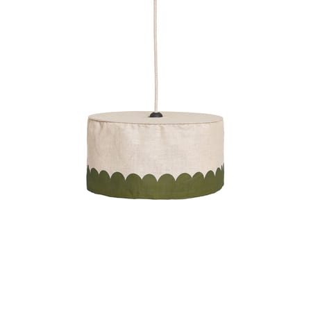 Abat-jour Vibes tissu vert / Ø 40 x H 18 cm - Lin - NOBODINOZ