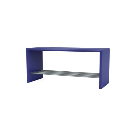 Banc Montsk bois bleu / Rangement chaussures - L 100 cm - MONTANA