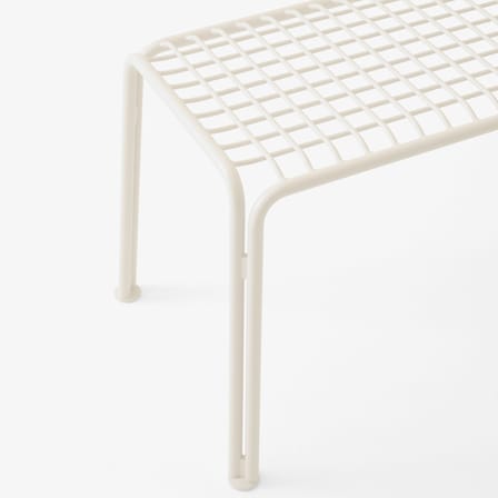 Banc Thorvald SC112 métal blanc / L 125 cm - &tradition
