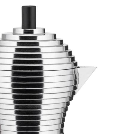 Cafetière italienne Pulcina métal noir / Induction - 3 tasses - Alessi