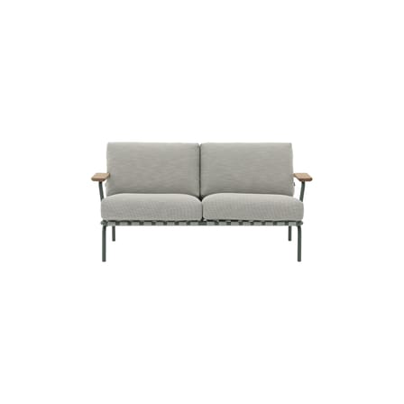 Canapé de jardin 2 places Settle tissu gris / 152,5 cm - Muuto