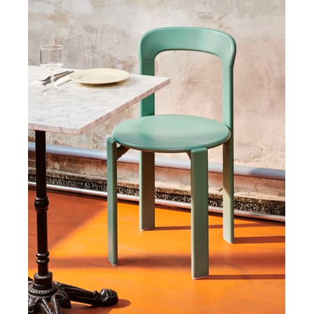 Chaise empilable Rey bois vert / By Bruno Rey x Dietiker, 1971 - Hay