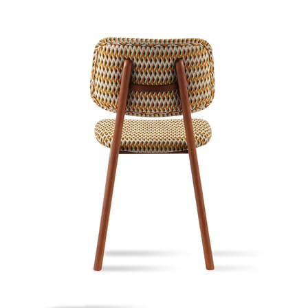 Chaise rembourrée Happy Days tissu jaune - POLSPOTTEN