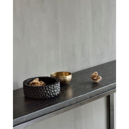 Console Stability métal bois marron noir / L 170 x H 75 cm - Sculpté main - Ethnicraft