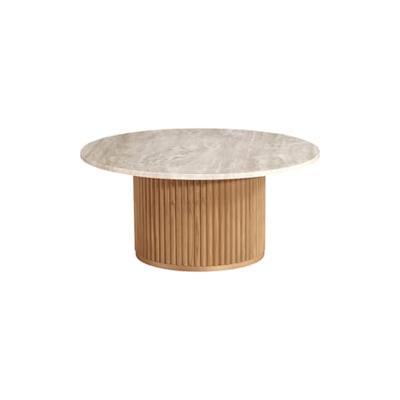 Couchtisch Oviedo stein beige / Ø 80 cm – Travertin - NV GALLERY