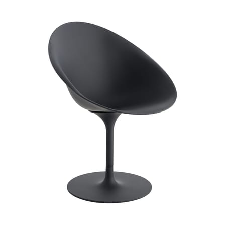 Drehsessel Ero/S/ plastikmaterial schwarz / Soft-Touch-Oberfläche - Kartell