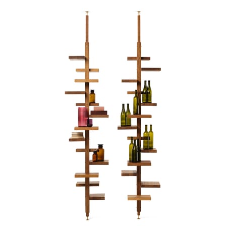 Etagère rotative Adélaide Wood bois naturel / Pivotante - Pour plafond de 230 à 253 cm - Mogg