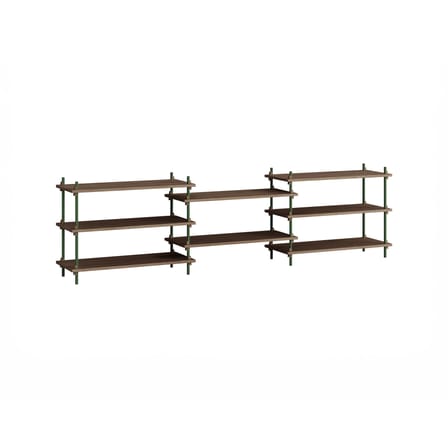 Étagère Shelving System – s.65.3.A bois marron / L 239 x H 85 x Prof. 35 cm - MOEBE