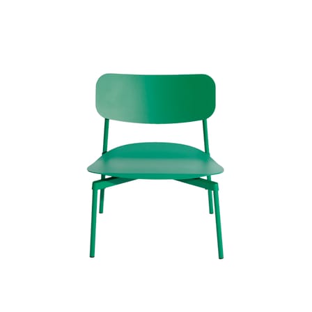 Fauteuil bas empilable Fromme métal vert / Aluminium - Petite Friture