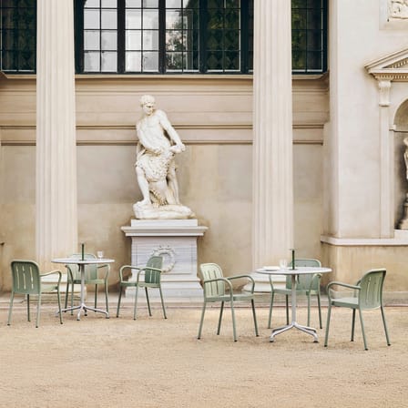 Fauteuil empilable Deville métal vert - Hay