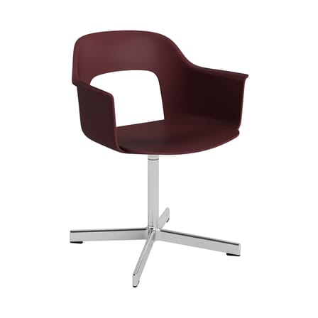 Fauteuil pivotant Layout 231 rouge / Recyclé - Hay
