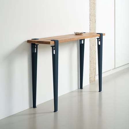 Fuß  metall blau mit Schraubstock / H 75 cm / Für Tisch und Schreibtisch - TIPTOE