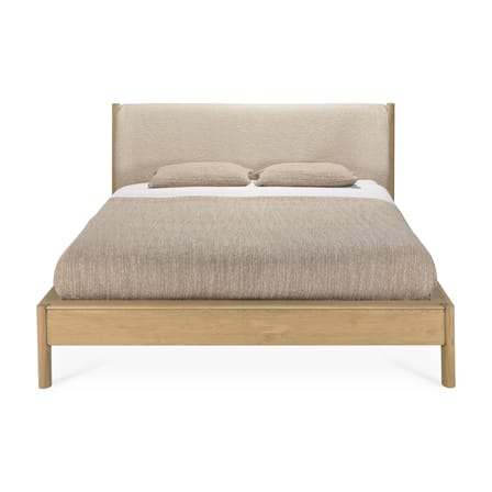 Lit double PI / Tête de lit tapissée - Pour matelas 160 x 200 cm - Ethnicraft