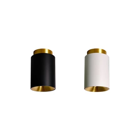 Pack promo  métal noir blanc / Set 2 plafonniers Tobo C85 - Ø 8,5 x H 13 cm - DCW éditions