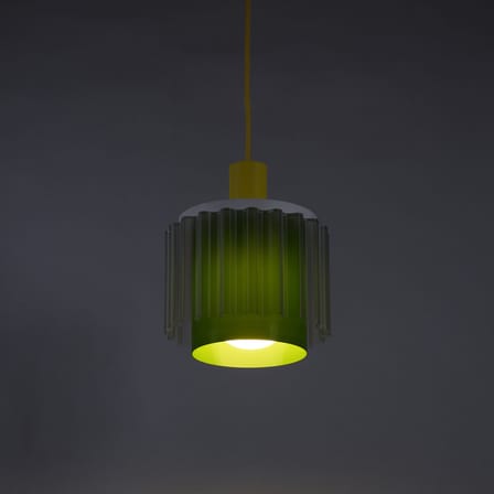 Gigi n°4 Pendant plastic material multicoloured / Ø 18 x H 21 cm - Recycled plastic / Made in France - Warren & Laetitia