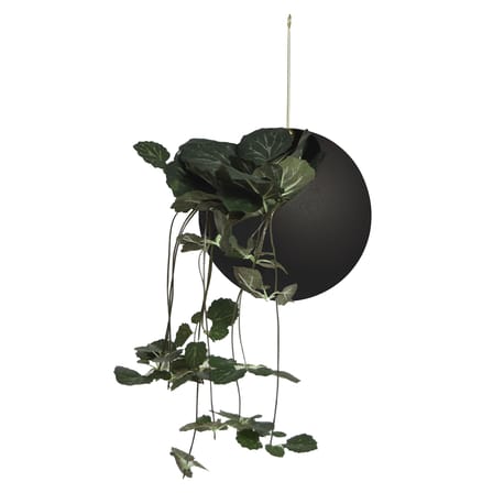 Pot de fleurs suspendu Globe Small métal noir / Ø 17 cm - AYTM
