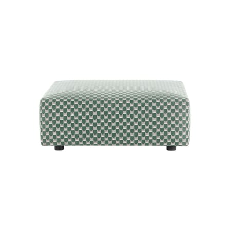Pouf d'extérieur Plastics OUTDOOR x Liberty tissu vert / 88 x 88 x H 30 cm - Kartell