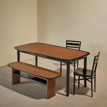 Equilibre Rectangular table wood black / 180 x 90 cm - Maison Sarah Lavoine