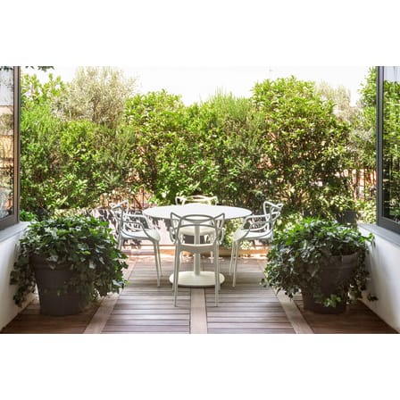 Sedia impilabile Masters materiale plastico bianco / Set di 4 sedie impilabili - Kartell
