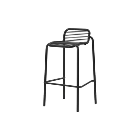Sgabello bar Vig metallo nero / H 75 cm - Normann Copenhagen