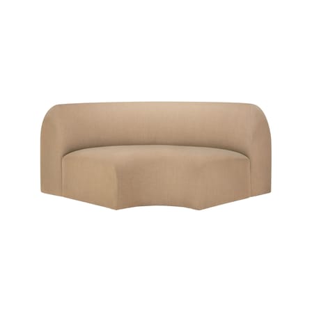 Sofa modulierbar Bulky textil beige / Modul für abgerundete 90°-Ecken - Ethnicraft