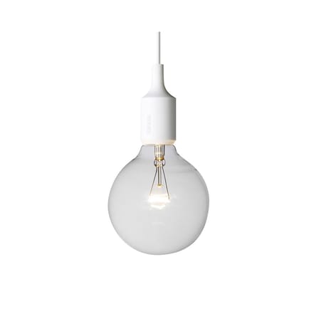Suspension E27 plastique beige / Silicone - Ampoule incluse - Muuto