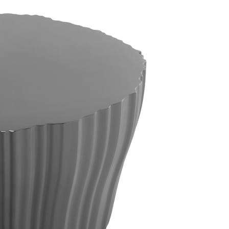 Table basse Corteza plastique gris / 64 x 70 x H 36 cm - Recyclé - Kartell