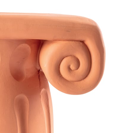 Table d'appoint Magna Graecia - Capitello céramique orange / 44 x 29 x H 45 cm - Terre cuite - Seletti