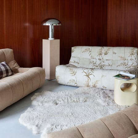 Table d'appoint Space céramique beige / 36 x 26 x H 39 cm - HK LIVING
