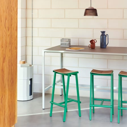 Tabouret haut Taburete 8 métal vert / H 75 cm - Hay