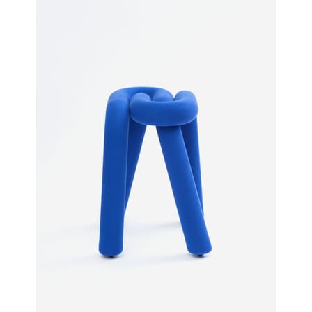 Tabouret rembourré Bold tissu bleu - Moustache