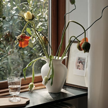 Vase Florentina Small céramique blanc / Ø 16 x H 22,5 cm - BROSTE COPENHAGEN